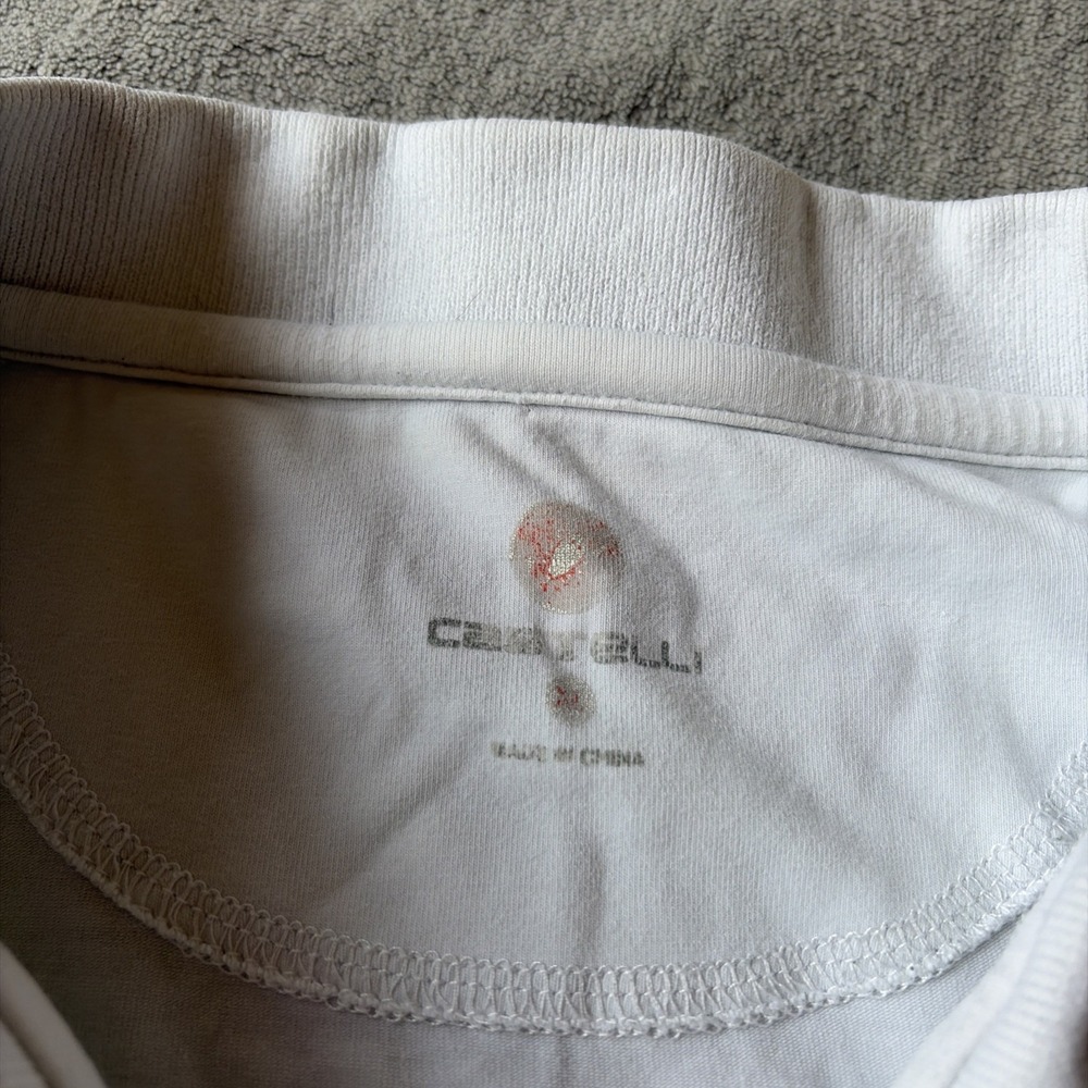 Castelli Race Day Casual Polo Shirt White Black MTB/Cycling/Bicycle Sz XL - Picture 5 of 9
